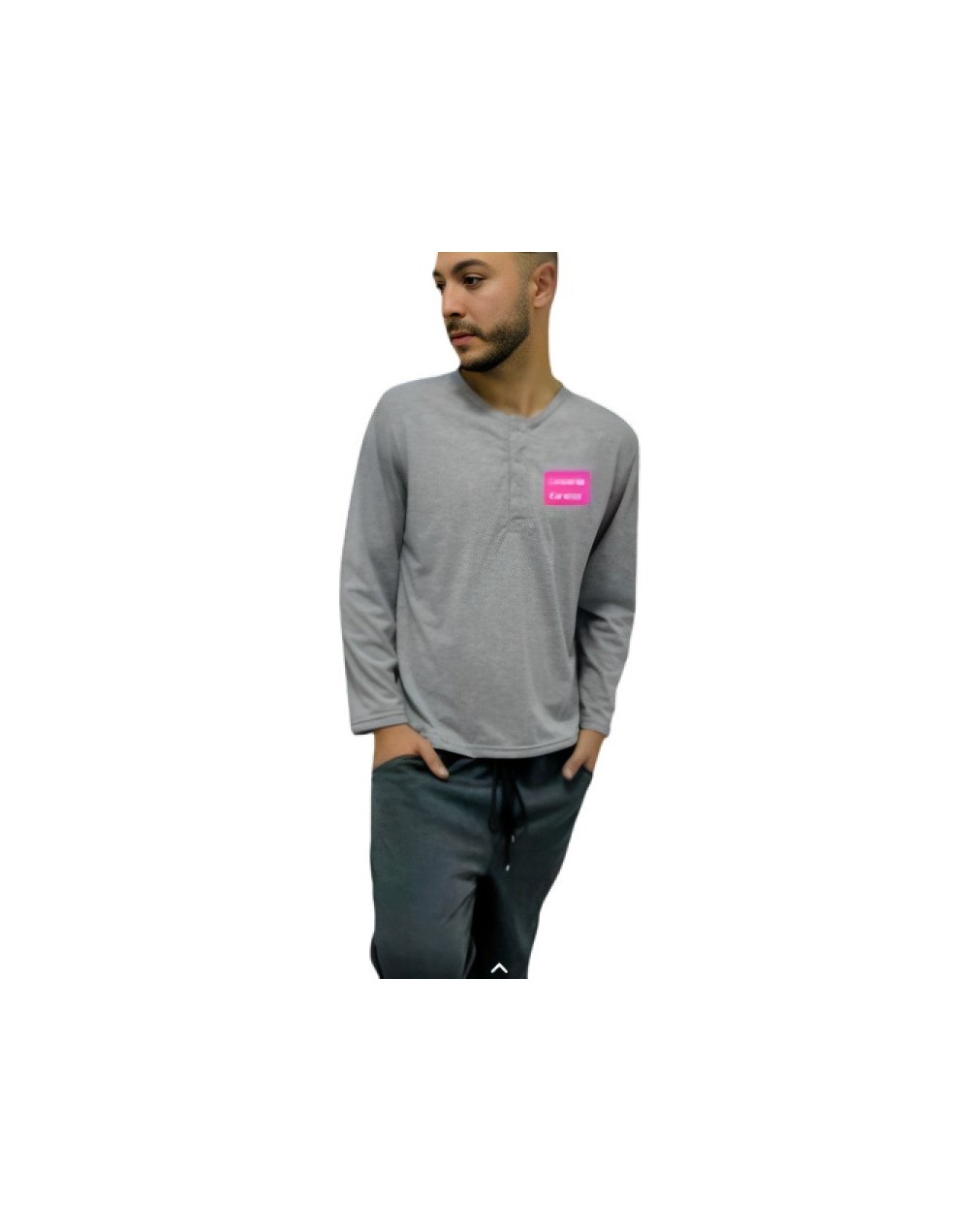 Pijama algodón gris  