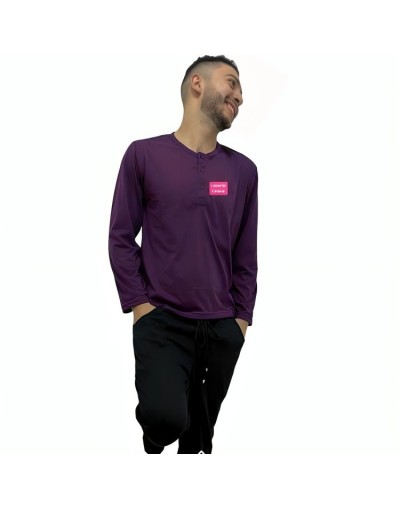 Pijama algodón gris  