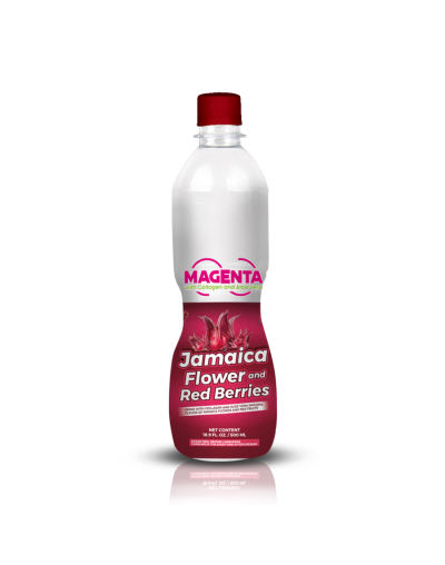 Bebida con Colágeno y Aloe Vera sabor a Flor de Jamaica natural y sabor Frutos Rojos 500ml