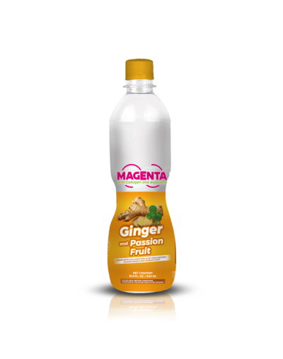 Bebida con Colágeno y Aloe Vera sabor a Jengibre Natural y sabor a Maracuyá 500ml