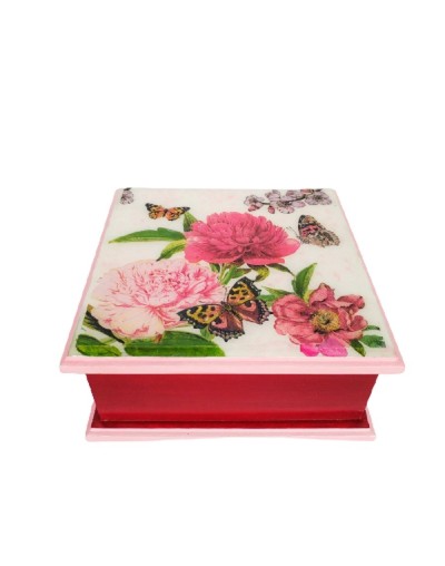 Caja cuatro divisiones claveles