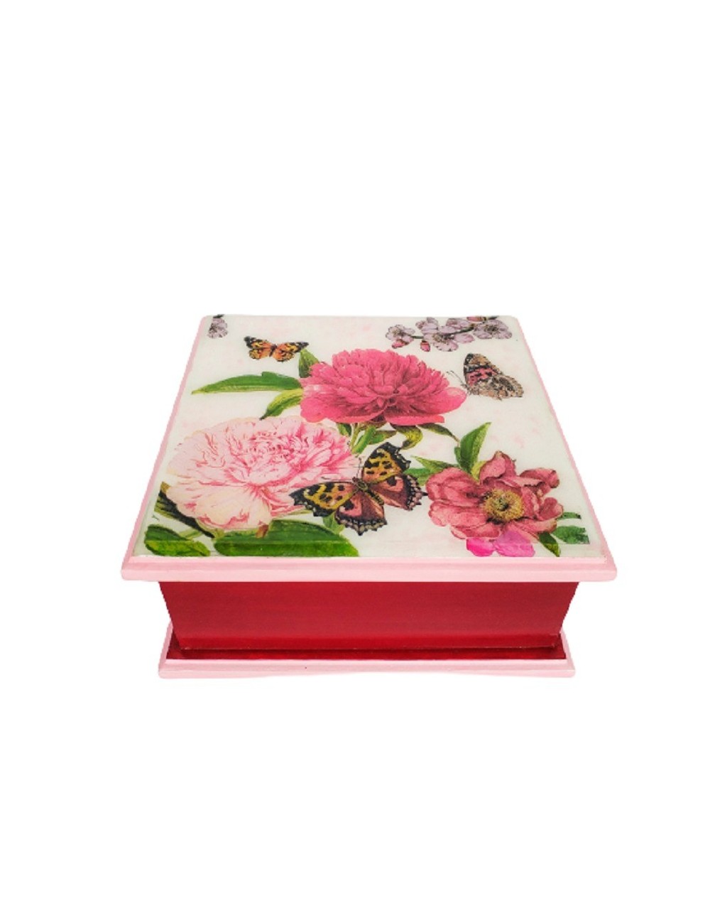 Caja cuatro divisiones claveles