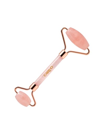 Rodillo facial cuarzo rosado