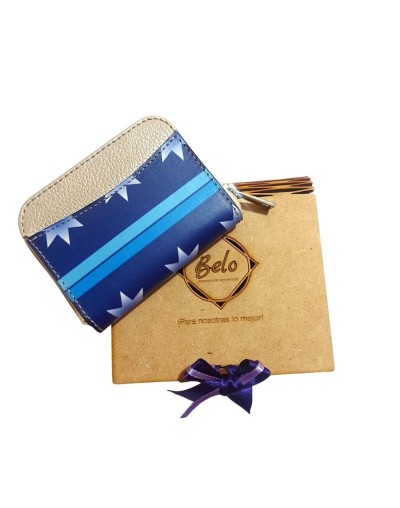 Monedero vanidoso estrellas cuero beige