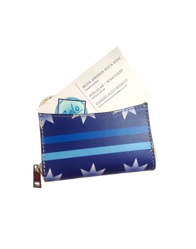 Monedero vanidoso estrellas cuero beige