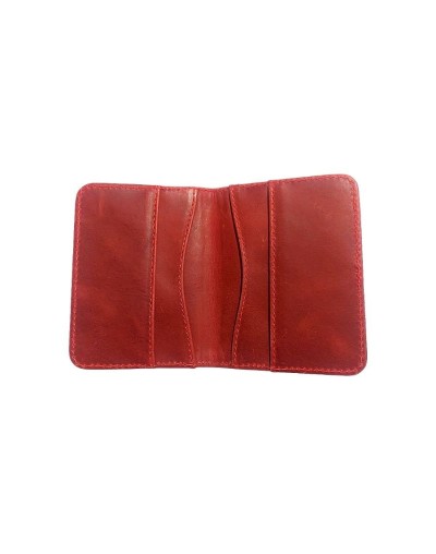 Porta documentos vanidoso corazones cuero rojo
