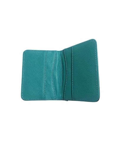 Porta documentos vanidoso corazones cuero azul claro