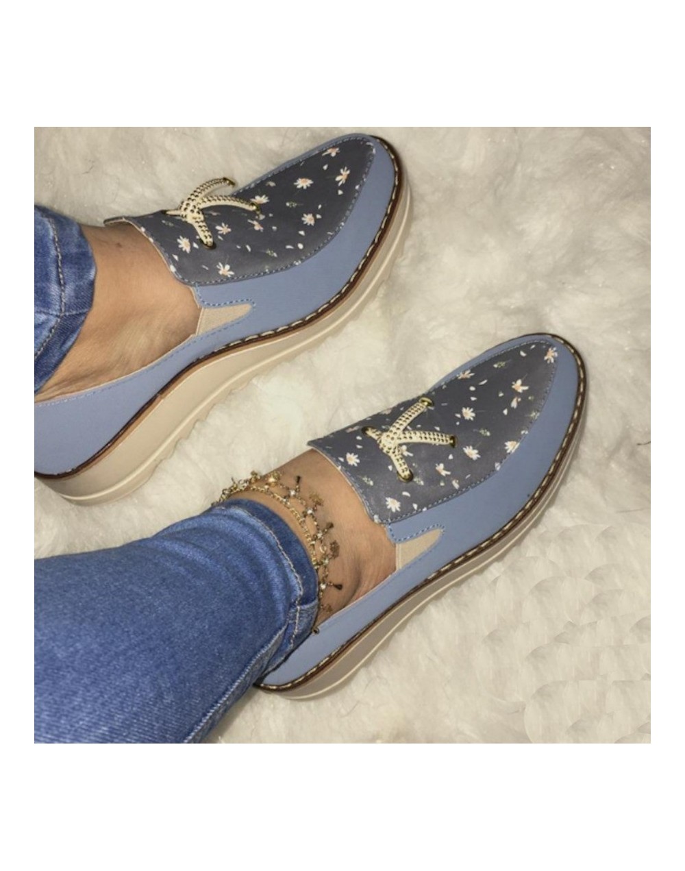 Bolichero dama azul jeans