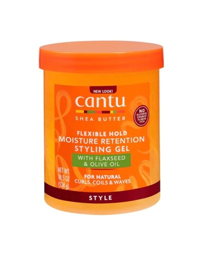 Cantu natural hair gel with flaxseed and olive oil 524g