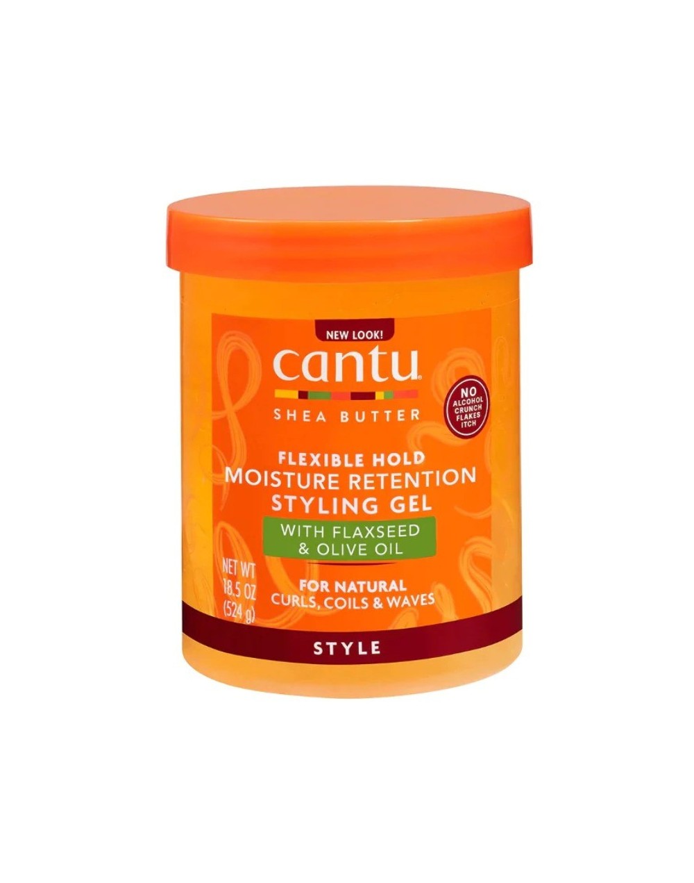 Cantu natural hair gel with flaxseed and olive oil 524g