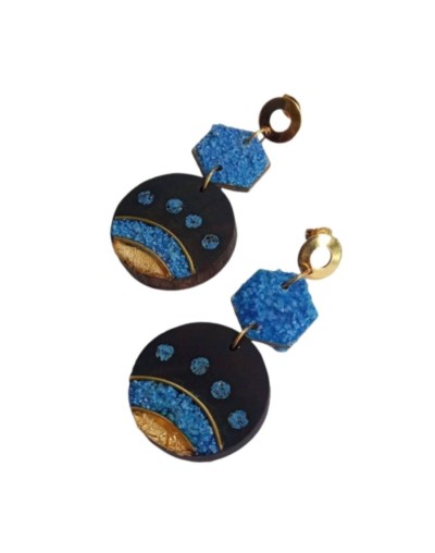 Aros índigo largos 