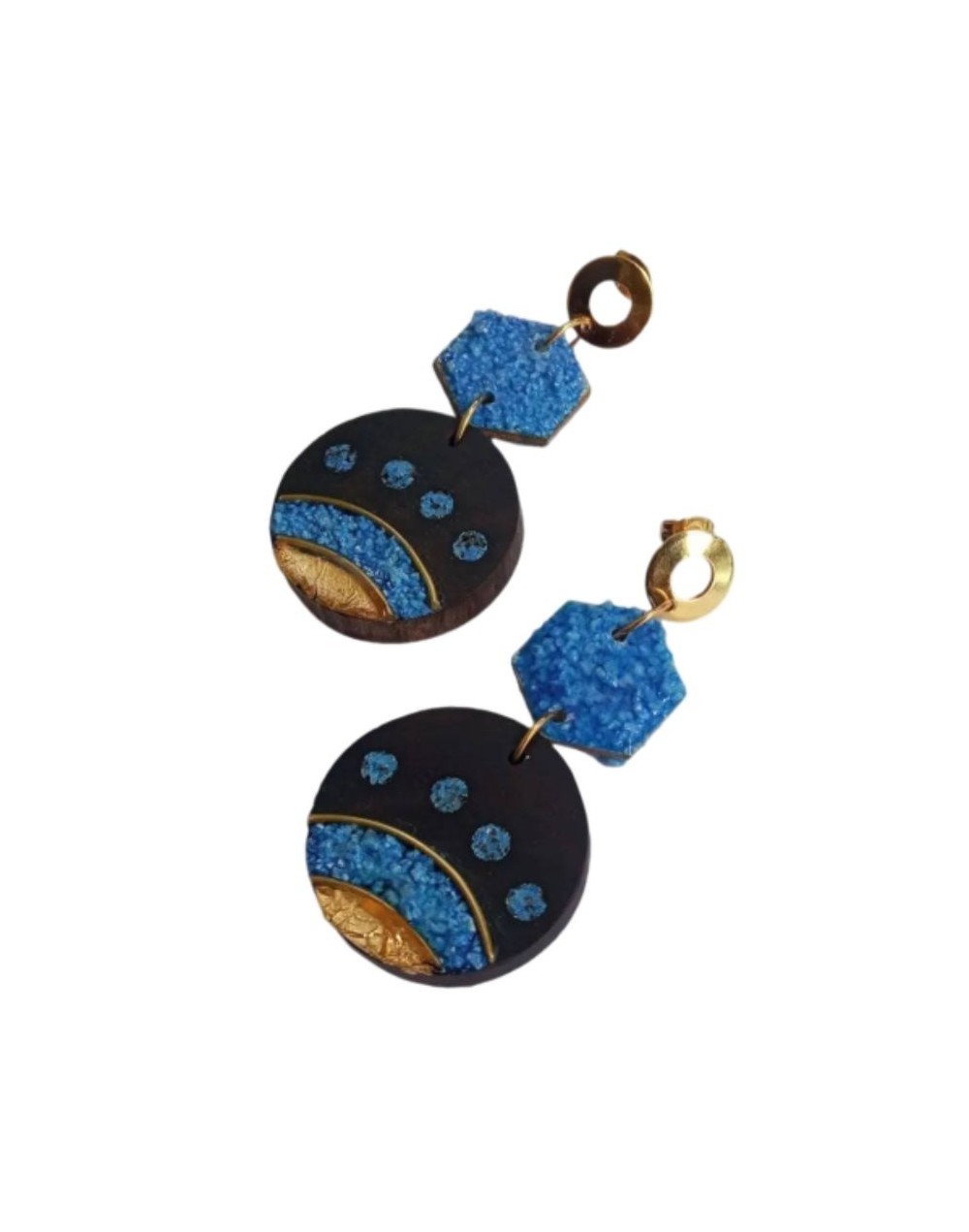 Aros índigo largos 