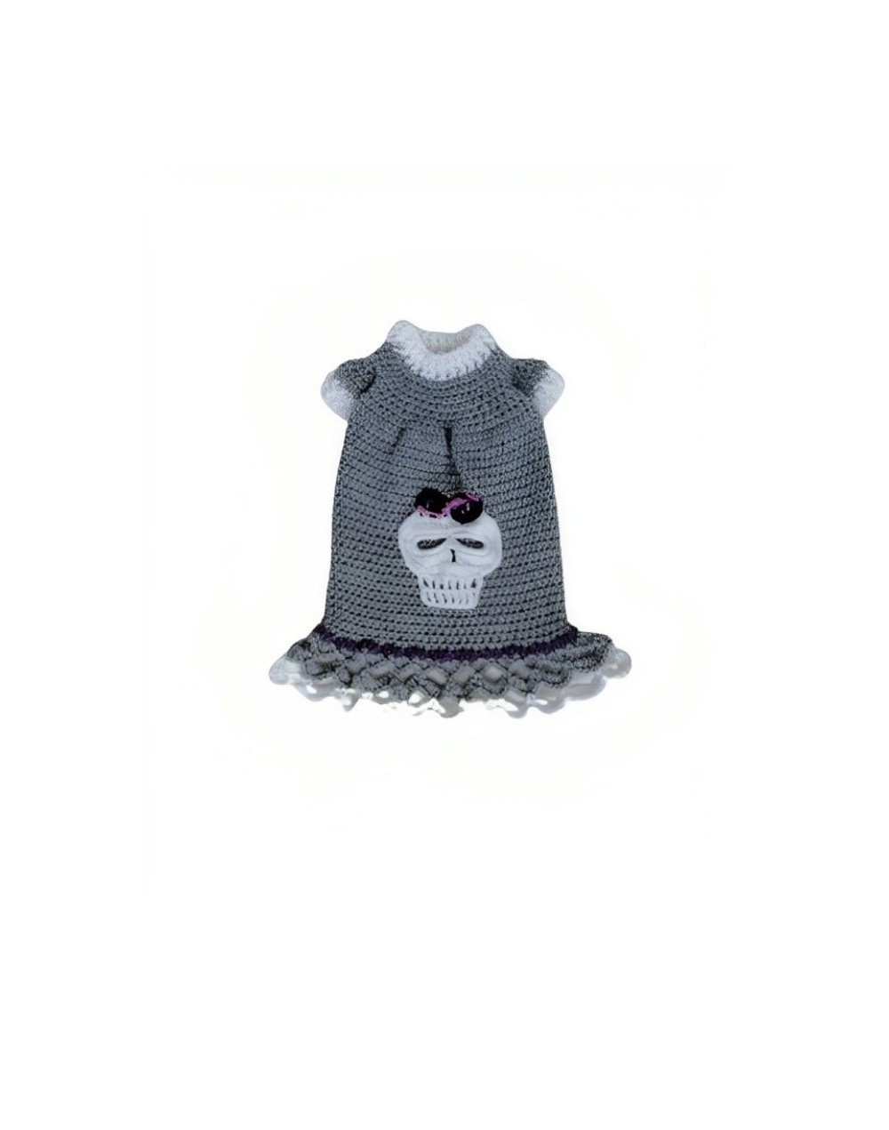 Vestido halloween calavera talla s para perro
