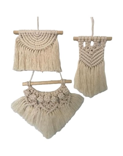 Mini tapices en macrame