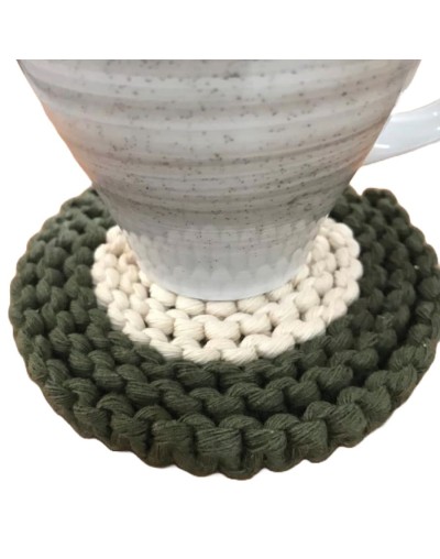 Portavasos macrame