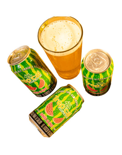 Cerveza artesanal sabor a sandía