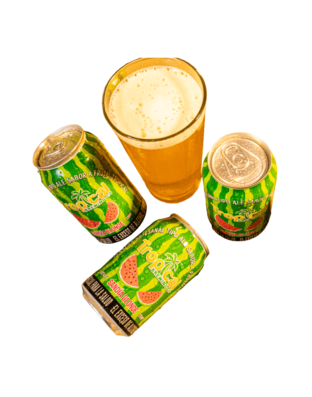 Cerveza artesanal sabor a sandía
