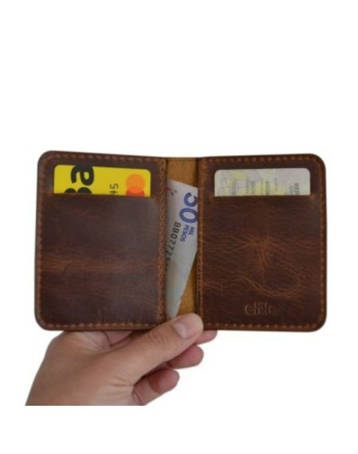 Billetera b9 cafe envejecido