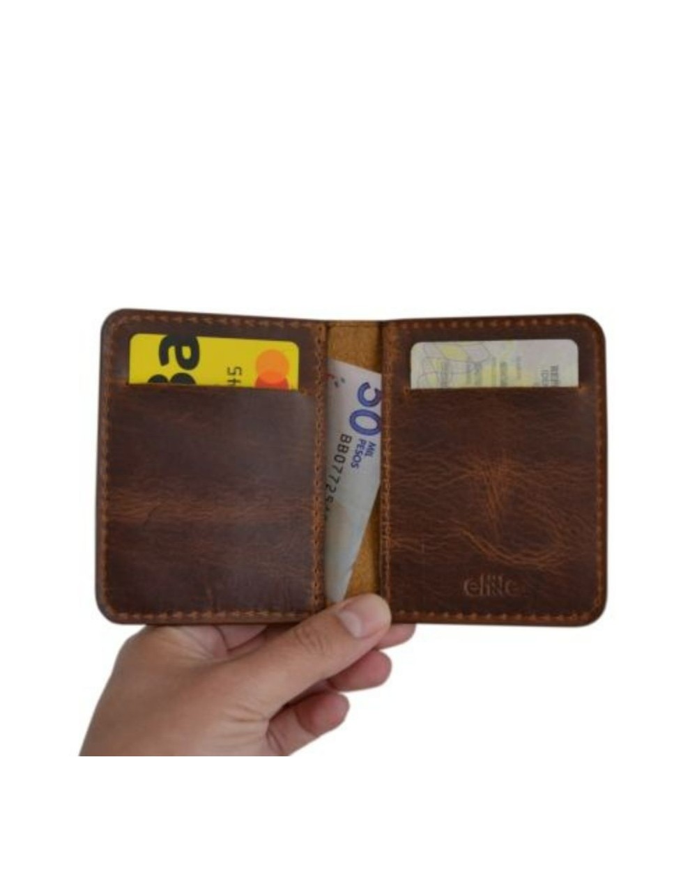 Billetera b9 cafe envejecido