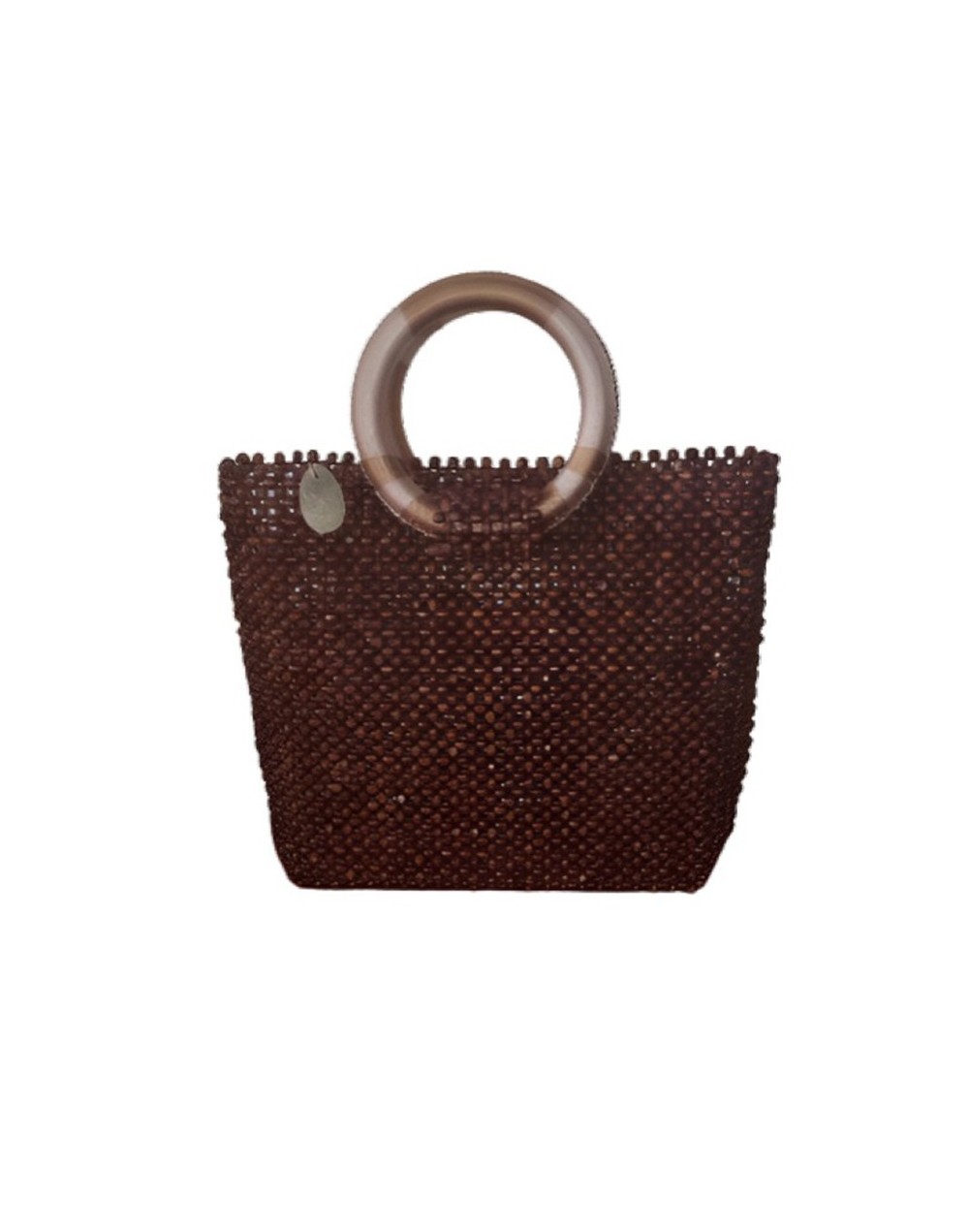 Bolso de cuentas de madera