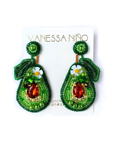 Aretes maxi fruta aguacate