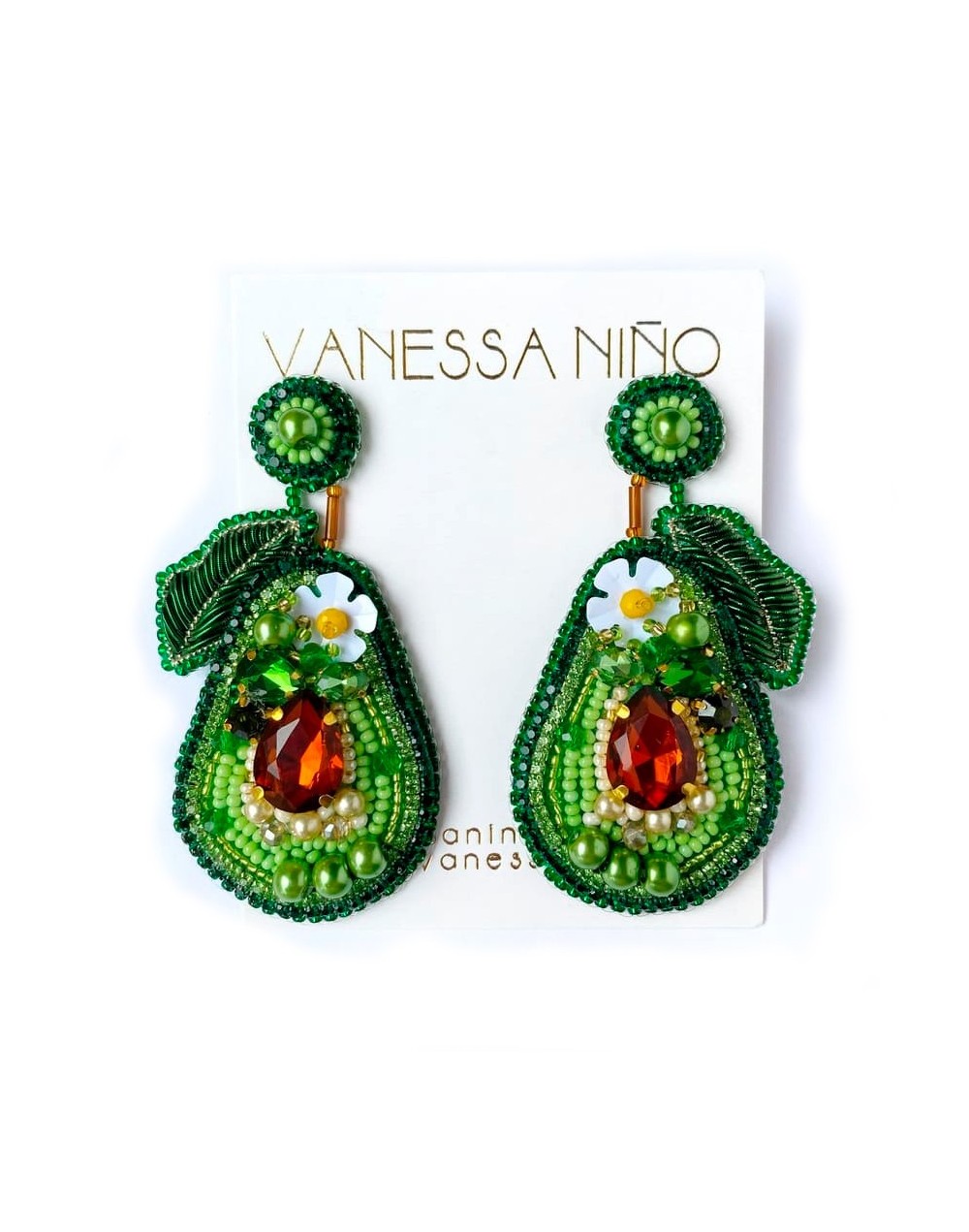 Aretes maxi fruta aguacate