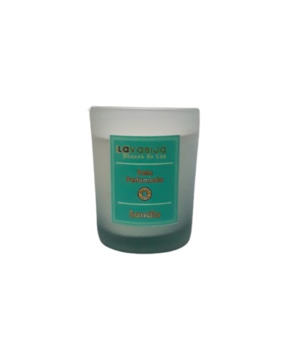Vela en vaso de vidrio