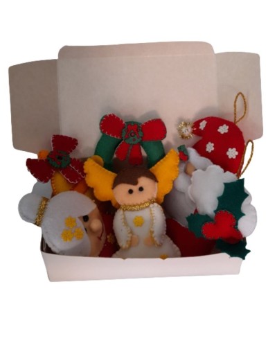 Caja x 6 unidades de adornos navideños