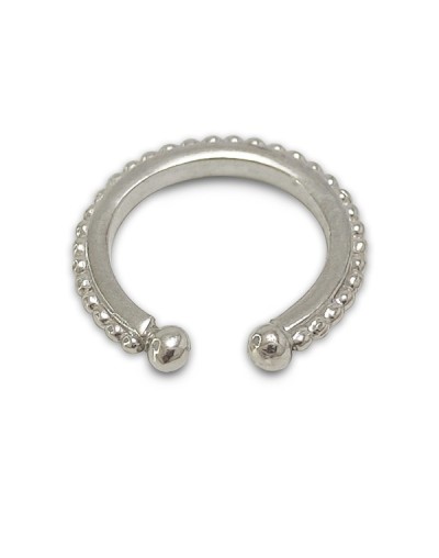 Arete earcuff sutil granulado plata 925 ajustable