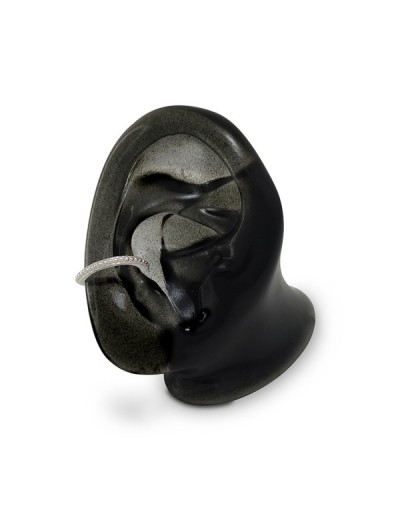 Arete earcuff sutil granulado plata 925 ajustable