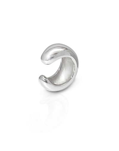Arete earcuff domo brillante plata 925 ajustable