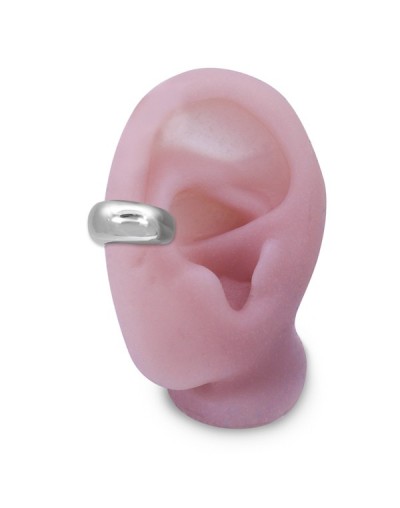 Arete earcuff domo brillante plata 925 ajustable