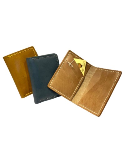 Artesanía porta tarjetas en cuero 100% original