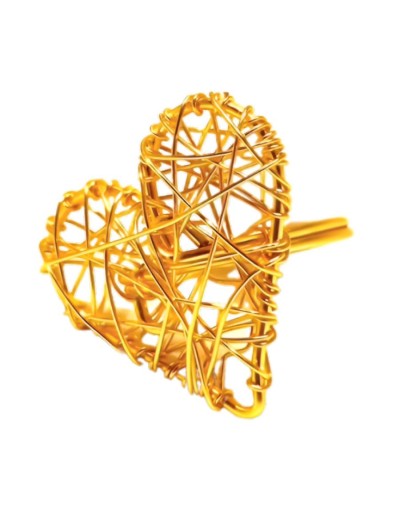 Artesania anillo alambrismo corazón