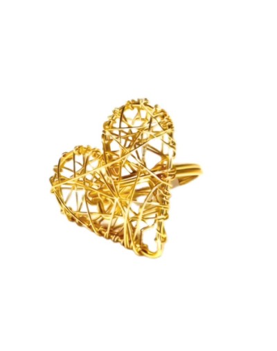 Artesania anillo alambrismo corazón