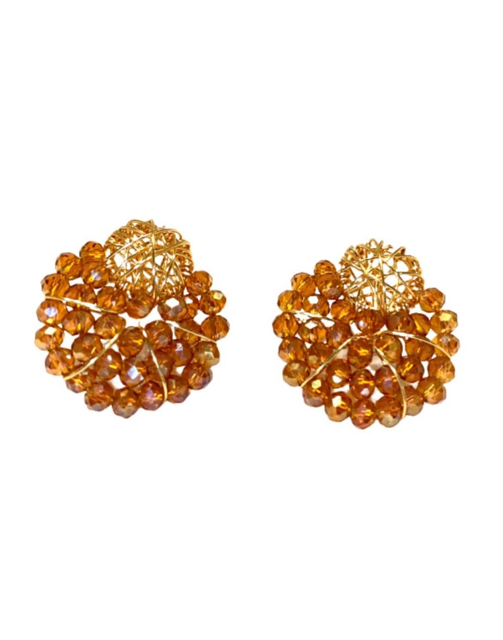 Artesania aretes abanico de varios colores