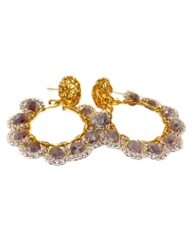 Artesanía aretes reina murano de varios colores
