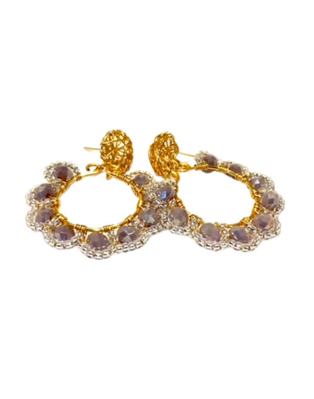 Artesanía aretes reina murano de varios colores