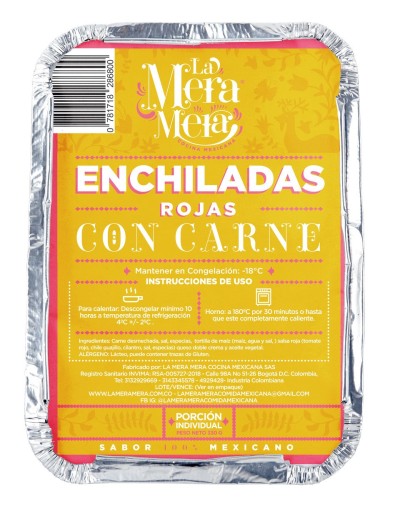 Enchiladas rojas con carne
