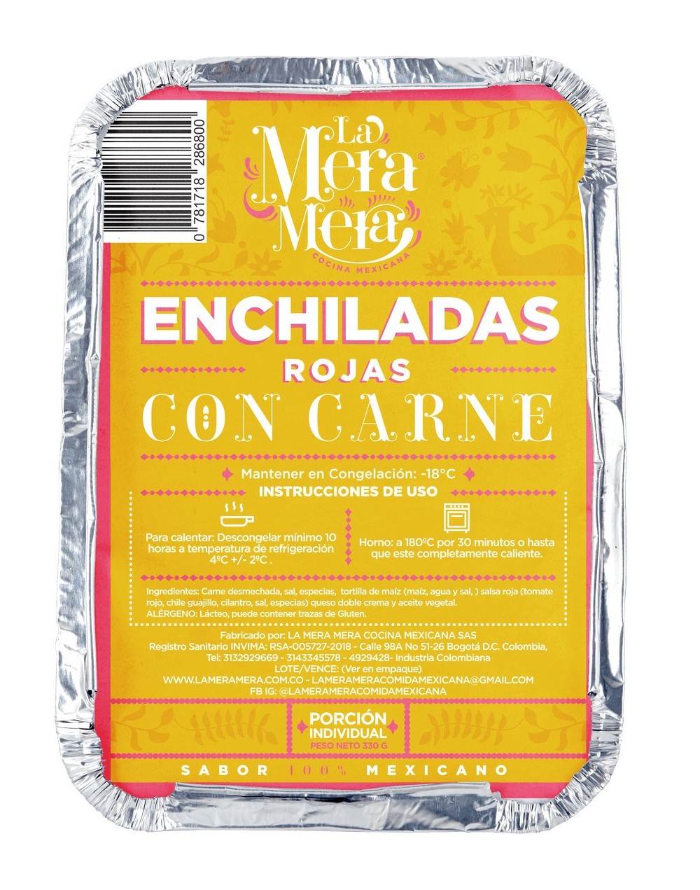 Enchiladas rojas con carne