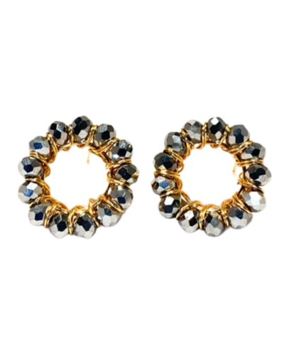 Artesania aretes topos aros de colores