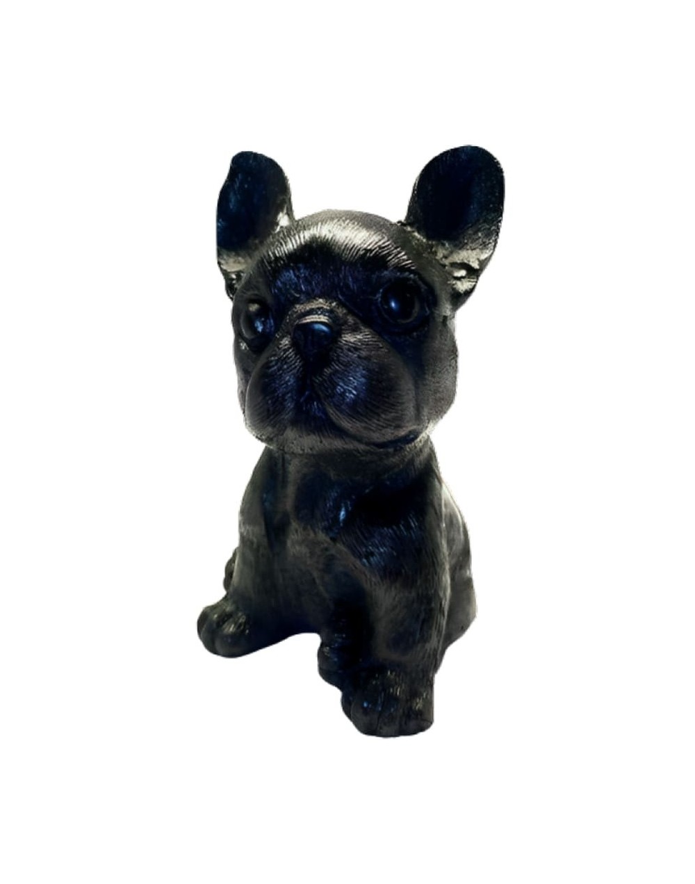 Artesania talla en carbon bulldog frances