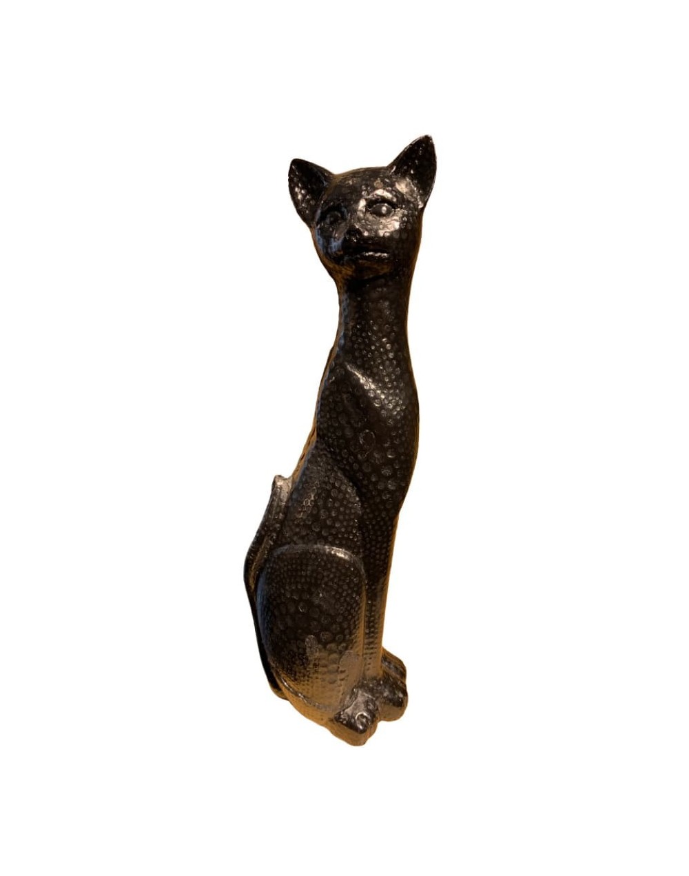 Artesania gato tallado en carbon