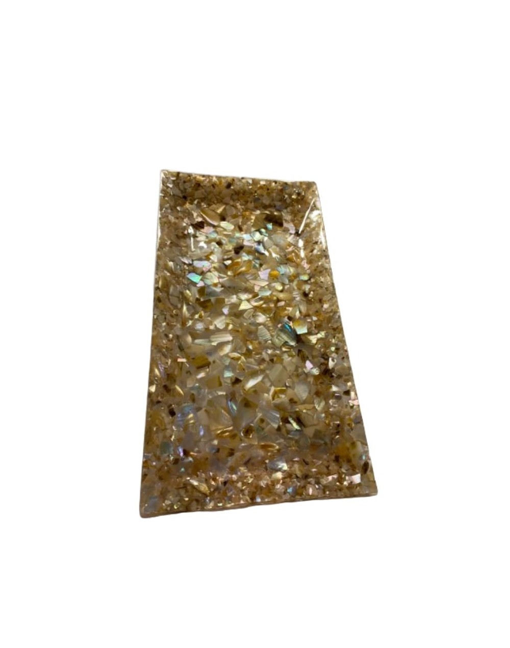 Artesania bandeja mediana rectangular de concha de nacar