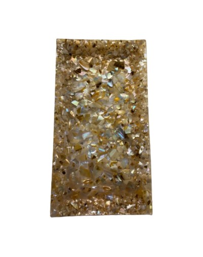 Artesania bandeja mediana rectangular de concha de nacar