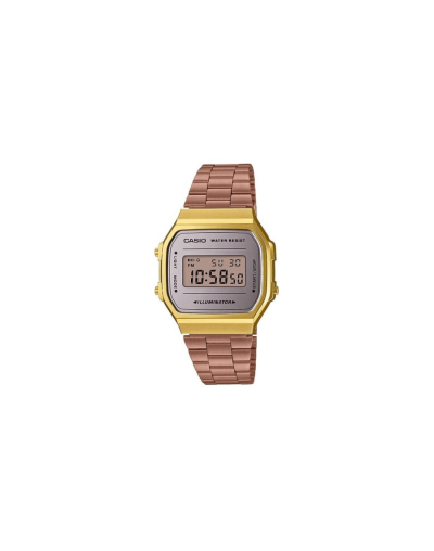 Reloj casio vintage a168wecm-5df oro rosa y dorado