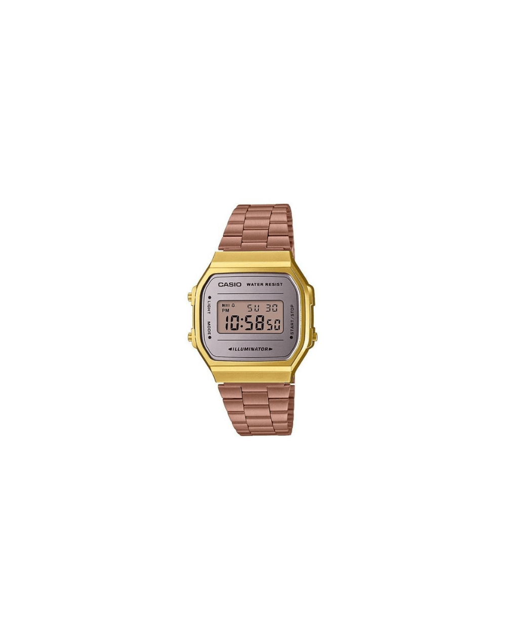 Reloj casio vintage a168wecm 5df oro rosa y dorado