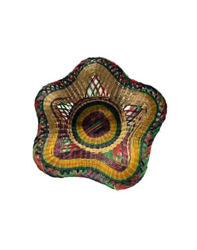 Artesania cestas en esparto cinco puntas