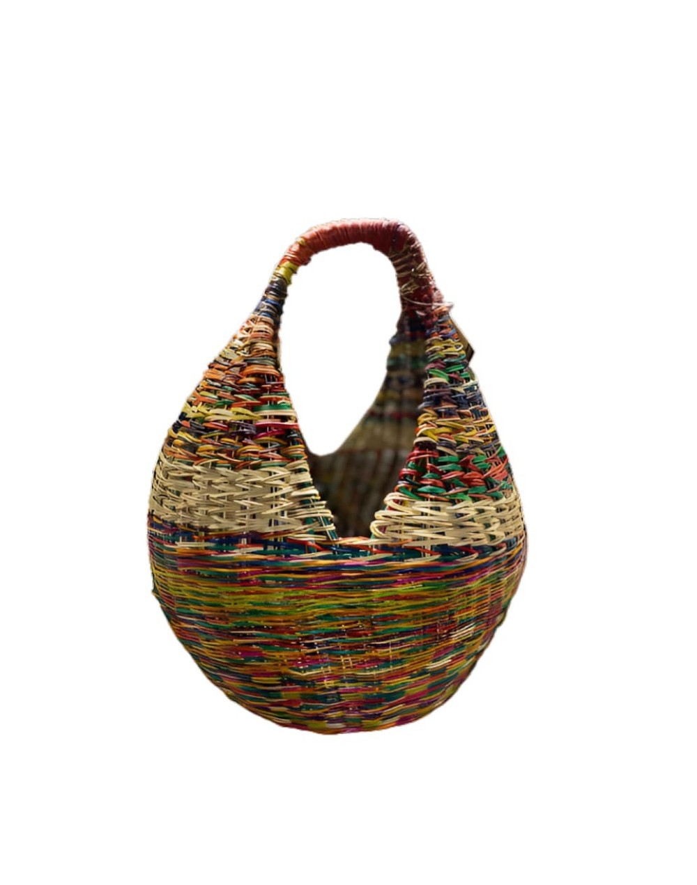 Artesania canasto huevos esparto