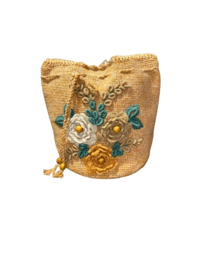 Artesania bolso paleteo croche colores
